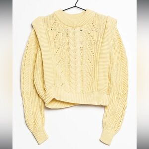 Vibrant Yellow Knit Sweater by Industry size Small